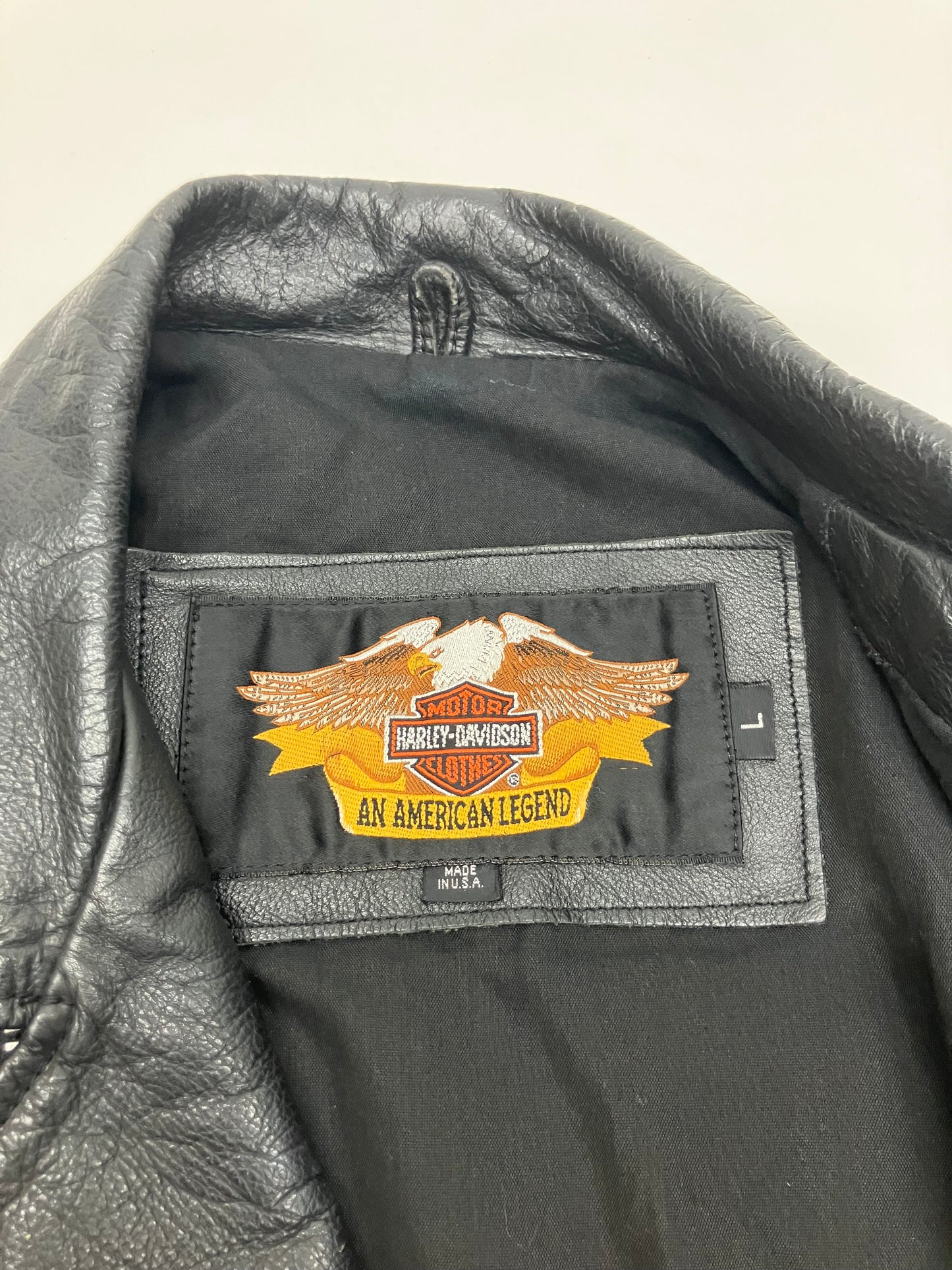 Vintage Harley Davidson Leather Biker Jacket