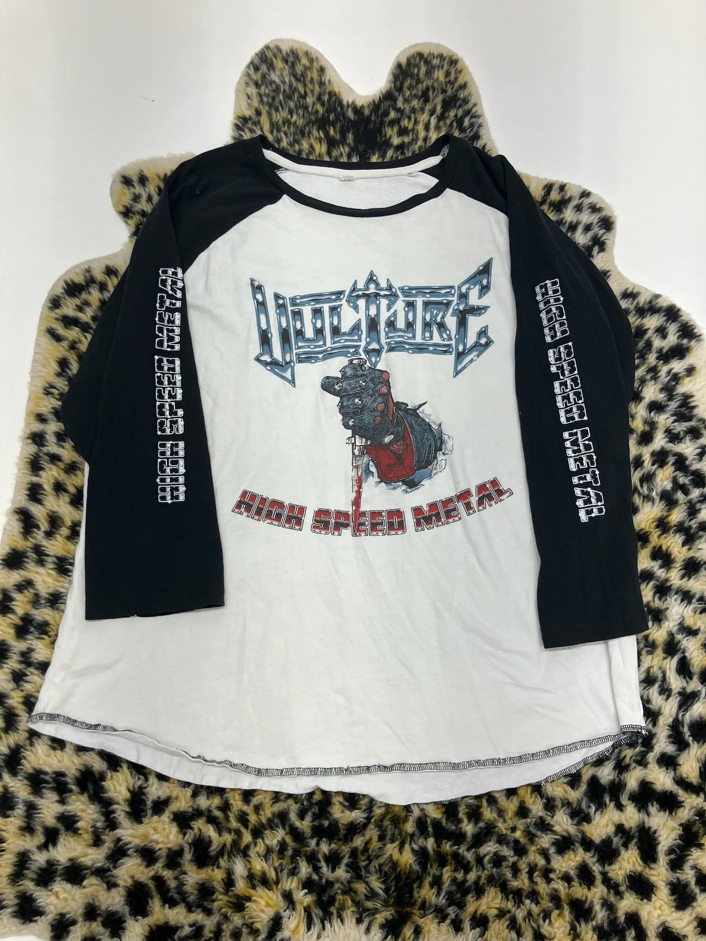 Vintage Style Vulture Speed Metal Quarter Sleeve Shirt