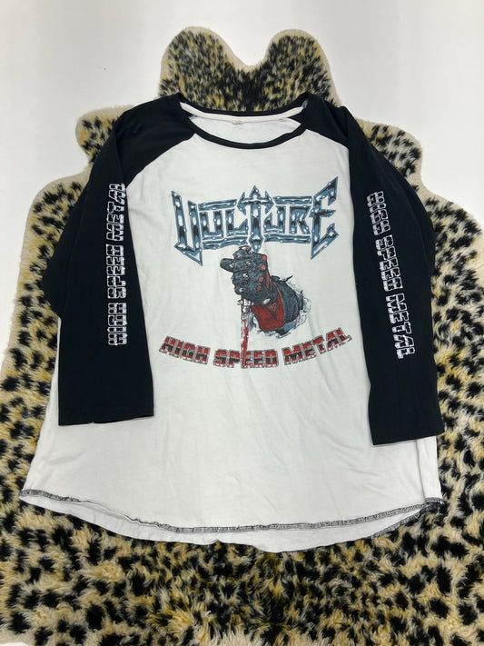 Vintage Style Vulture Speed Metal Quarter Sleeve Shirt