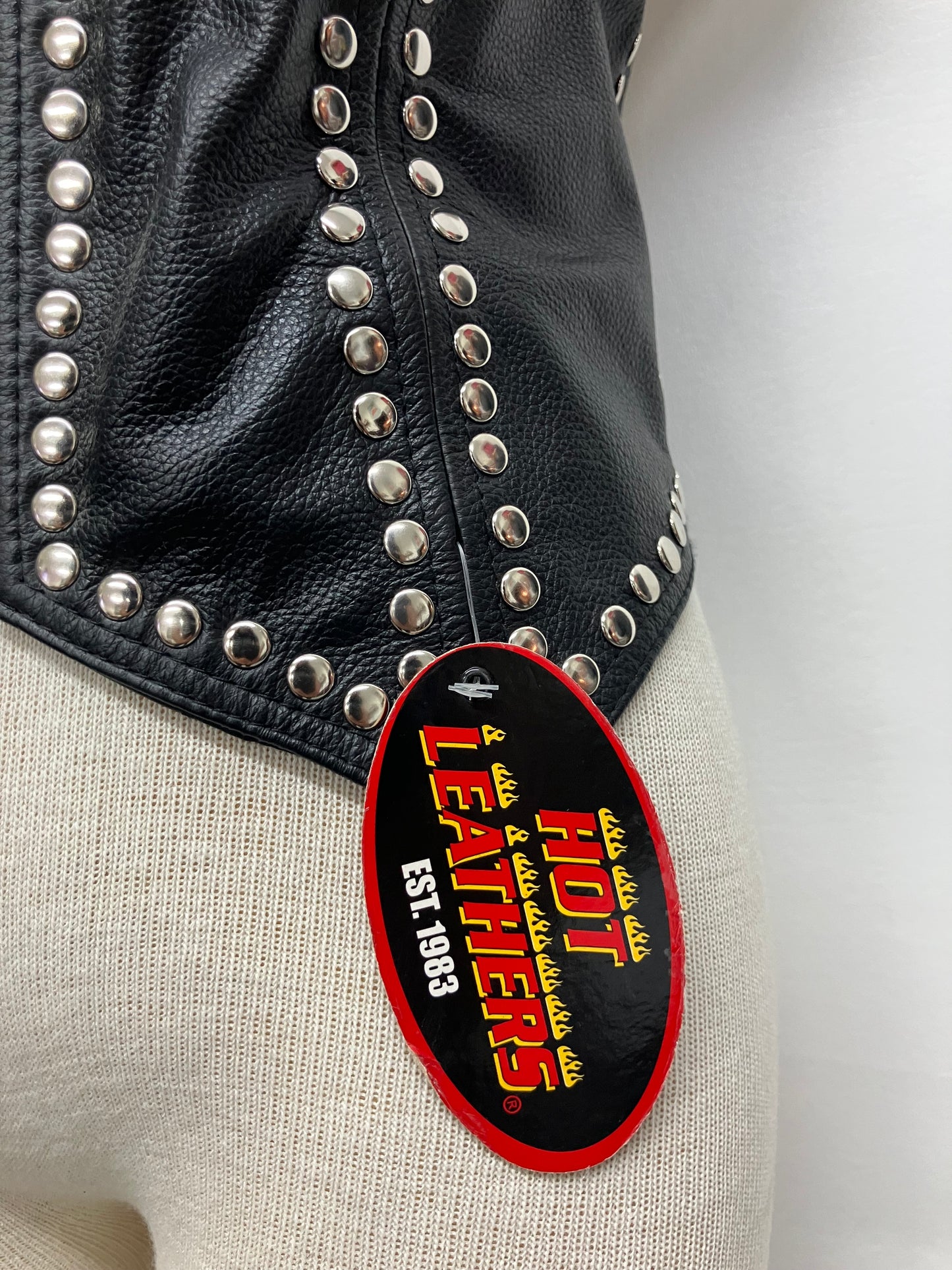 Custom Hand Studded New Leather Vest