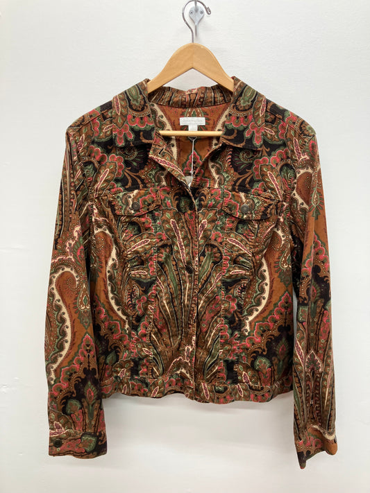 Vintage 70’s Style Charter Club Corduroy Floral Jacket