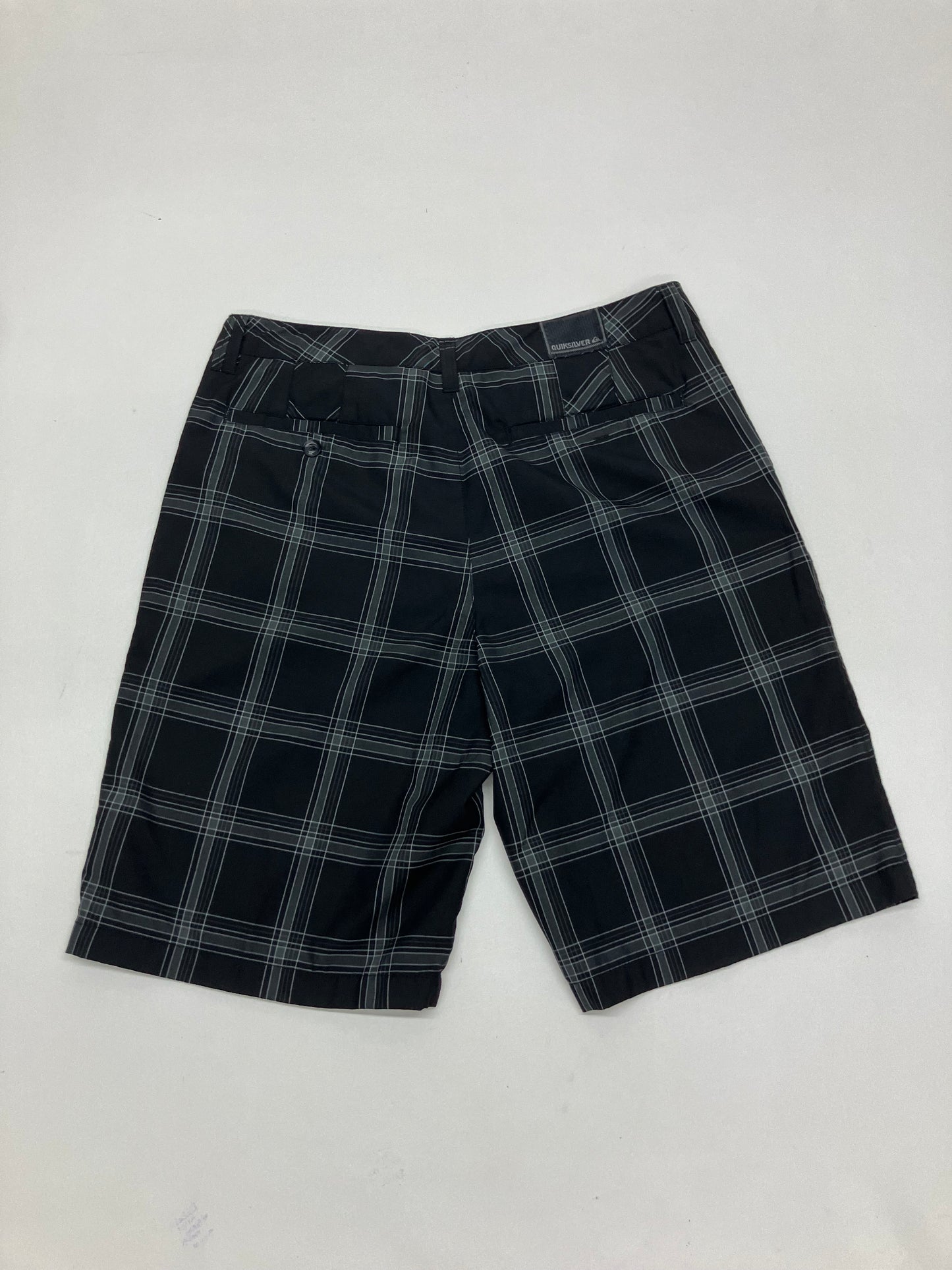 Black Quiksilver Plaid Shorts