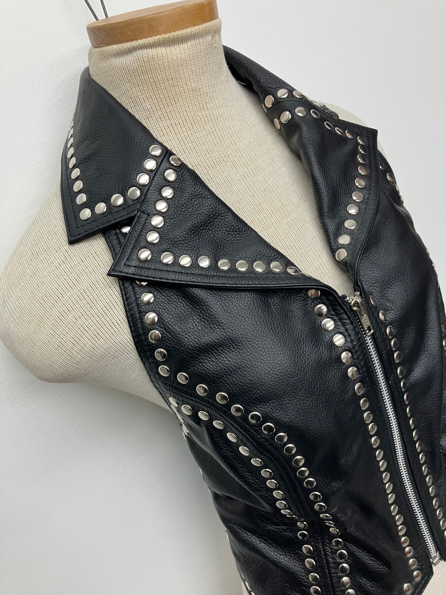 Custom Hand Studded New Leather Vest