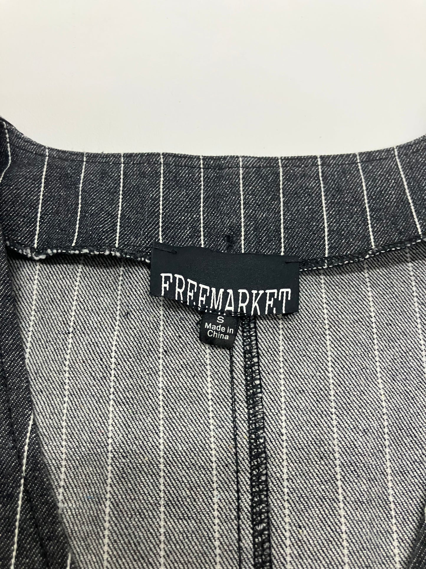 Freemarket Pinstripe Denim Vest