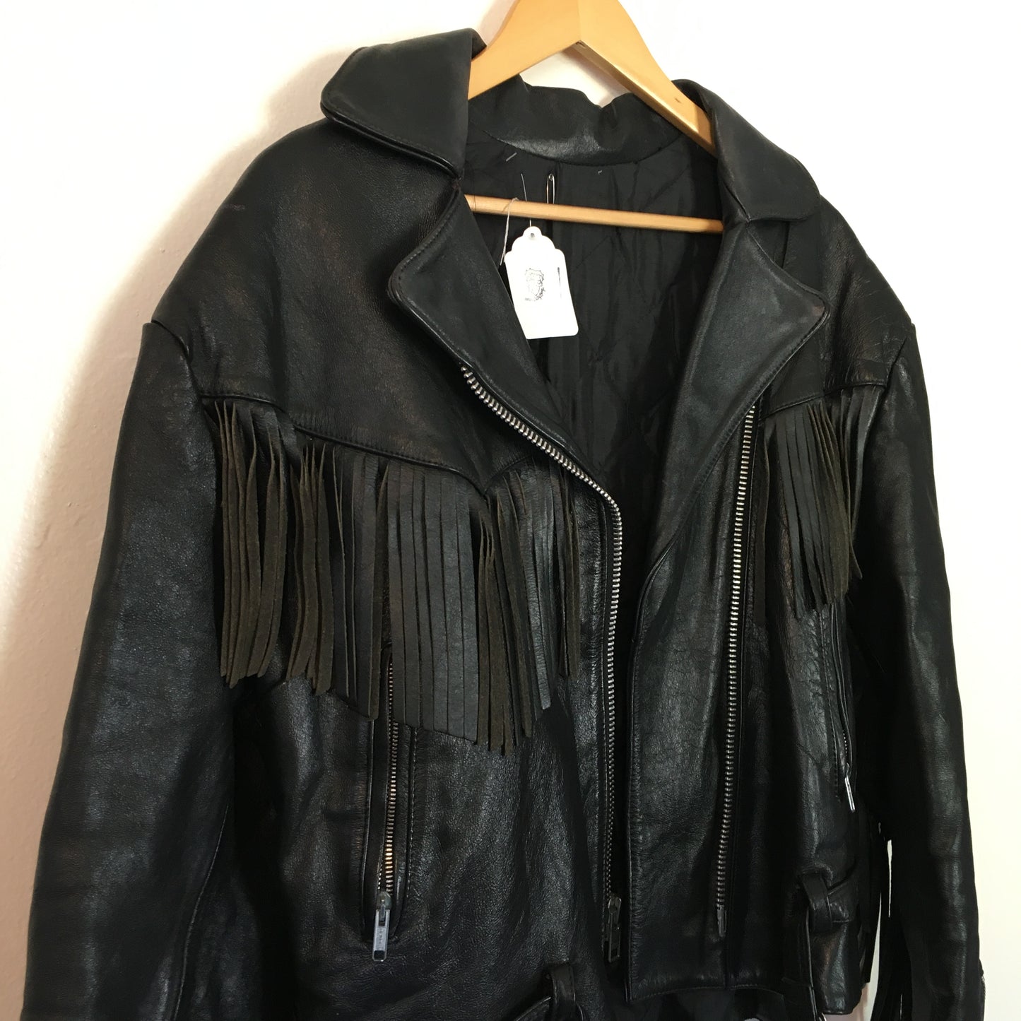 Vintage Leather Fringe Jacket