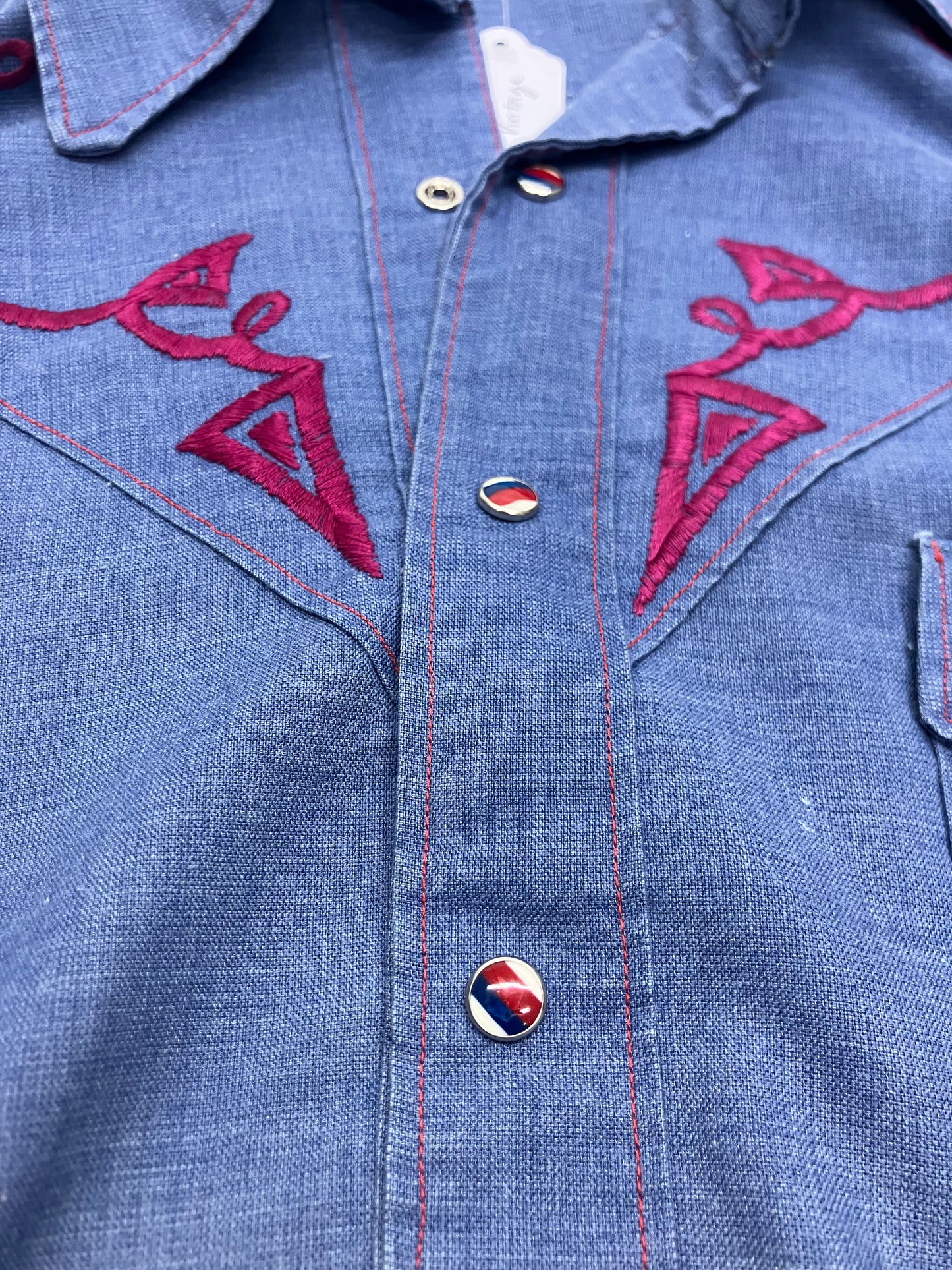 Vintage 1970’s Spiked Collar Western Shirt