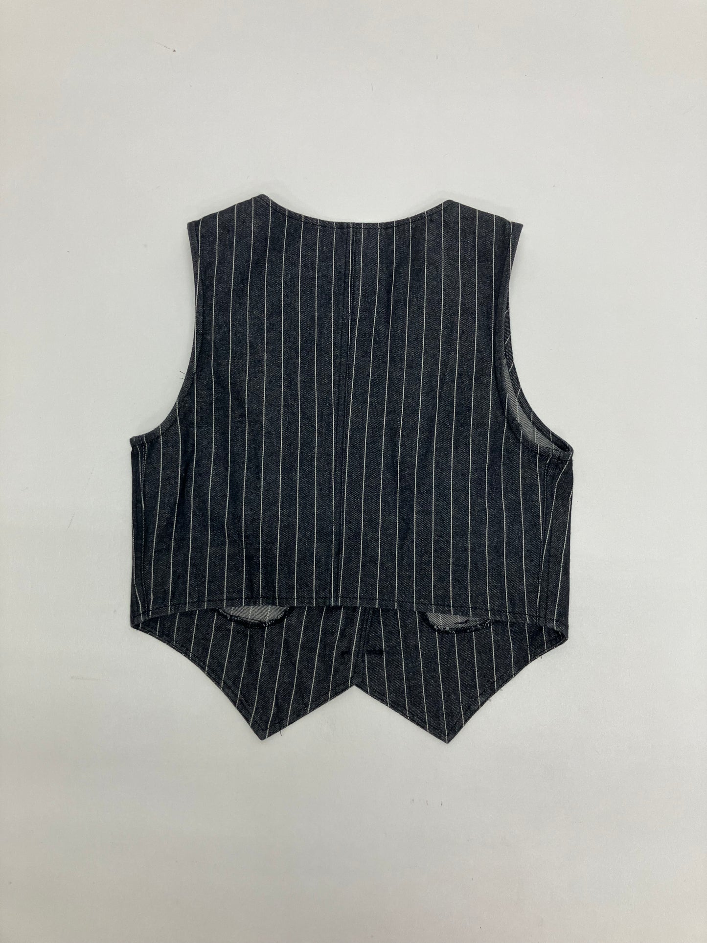 Freemarket Pinstripe Denim Vest