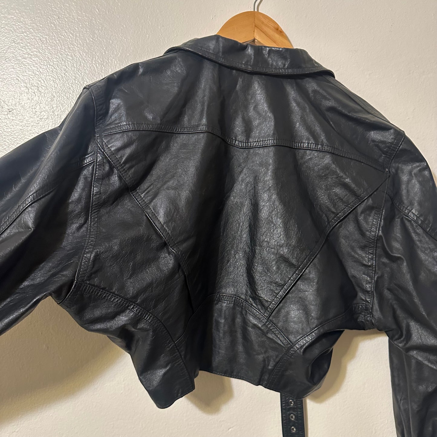 Luis Alvear Vintage Cropped Leather Jacket