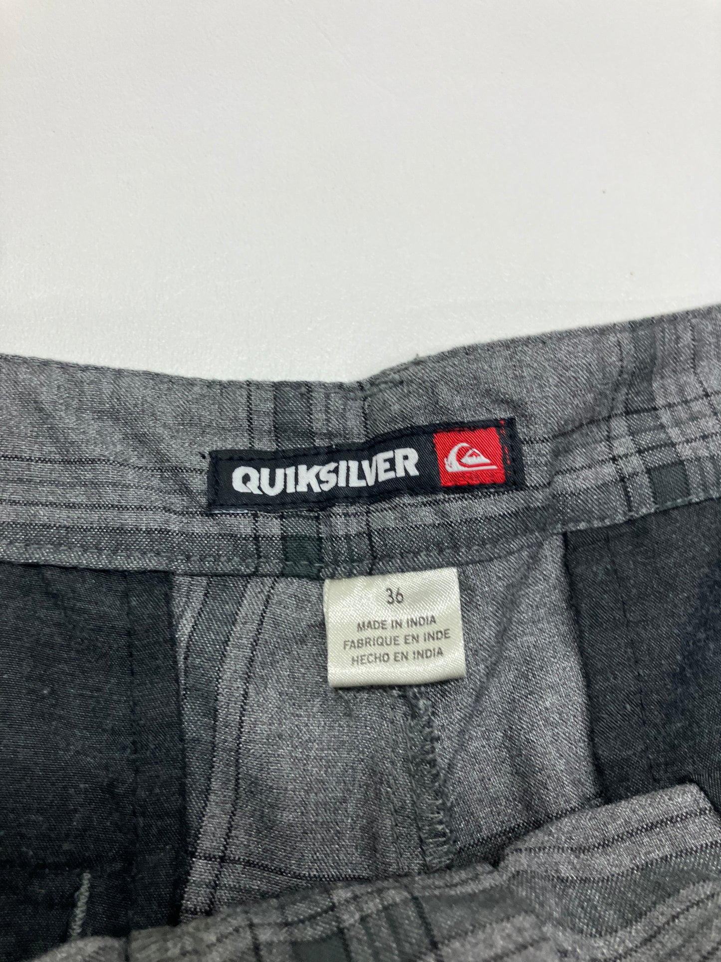 Gray Quiksilver Plaid Shorts