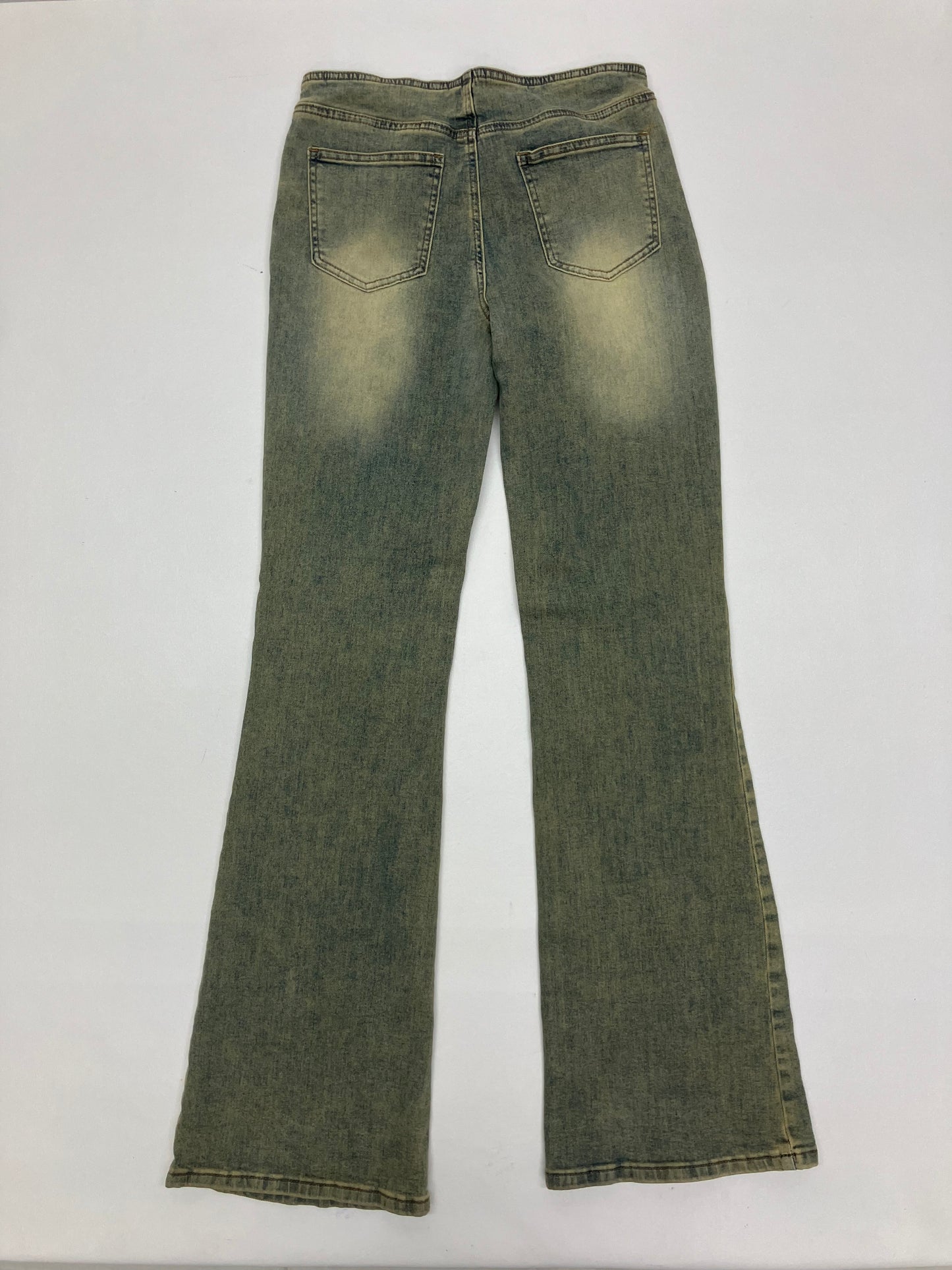 Y2K Edikted Faded Green Jeans