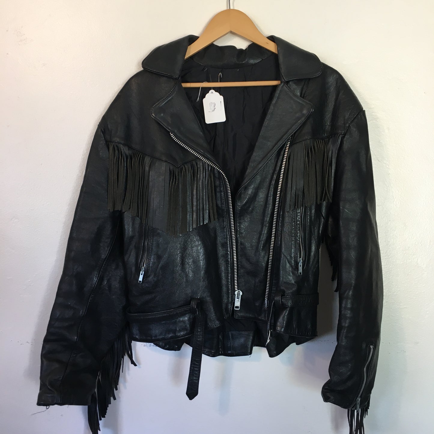 Vintage Leather Fringe Jacket