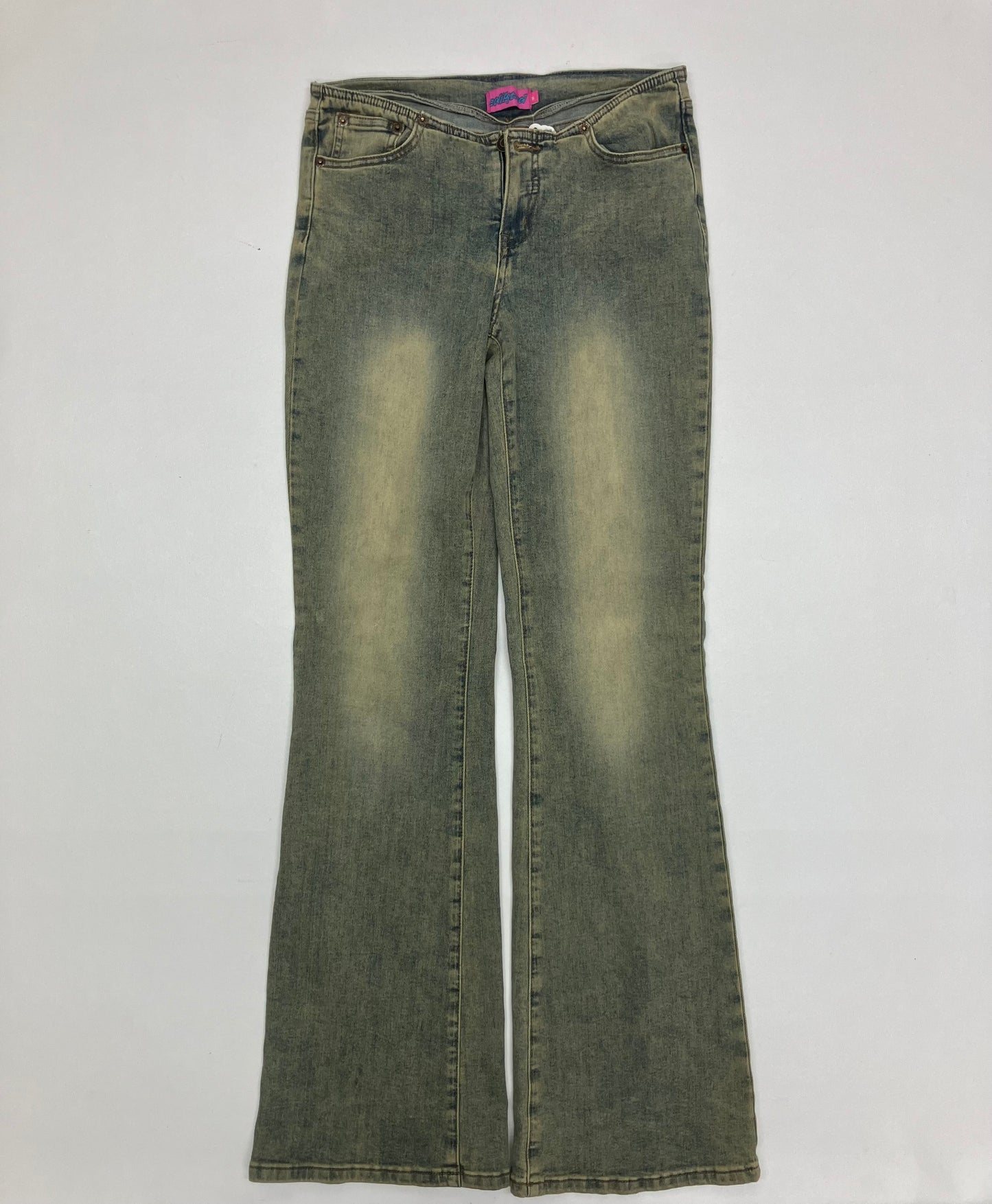 Y2K Edikted Faded Green Jeans
