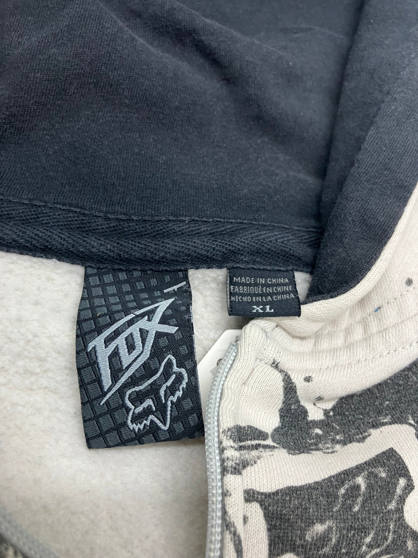 Y2K Fox Motocross Zip up Hoodie