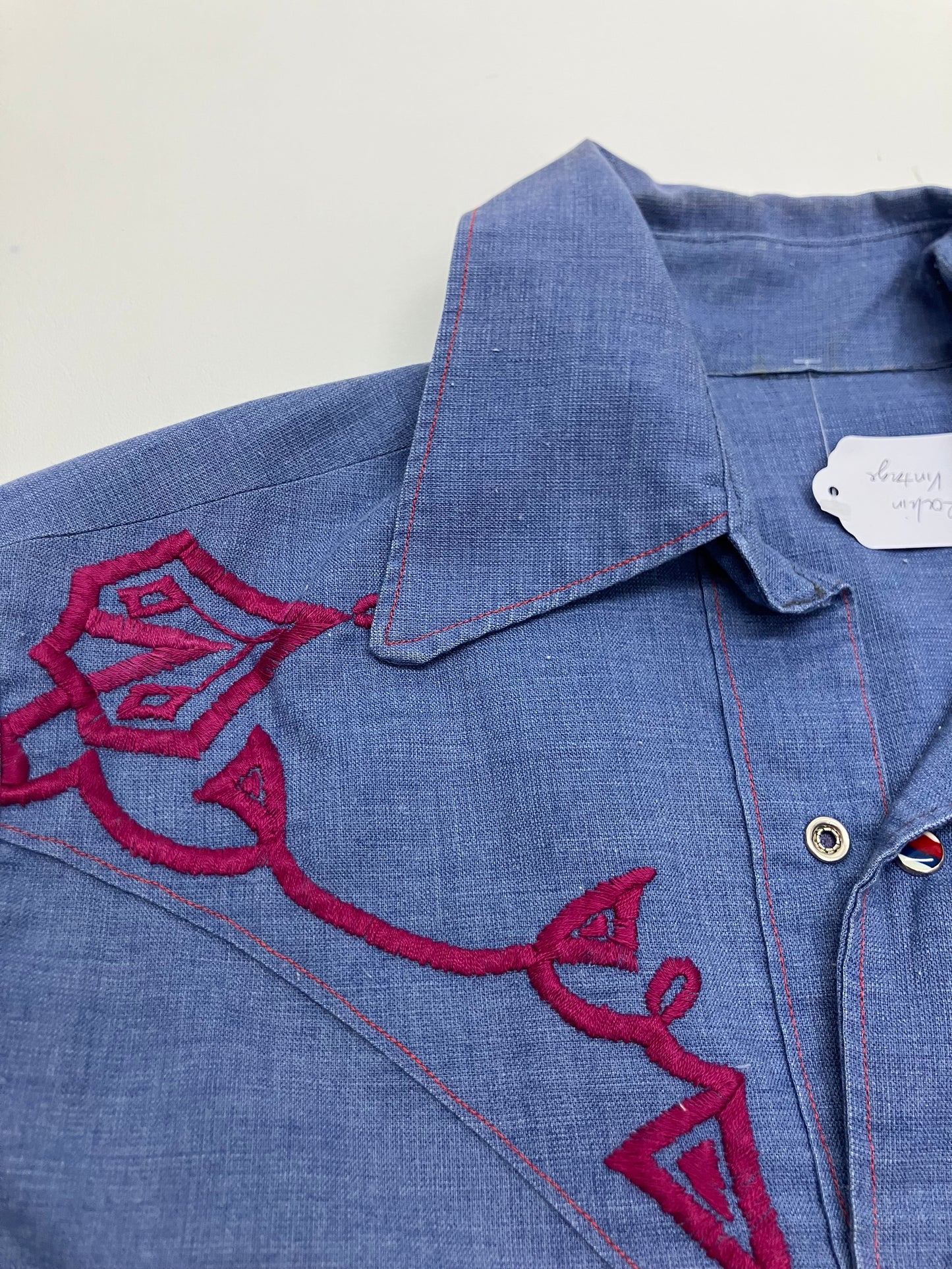 Vintage 1970’s Spiked Collar Western Shirt
